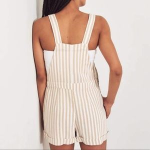 Hollister Striped Overall Shorts